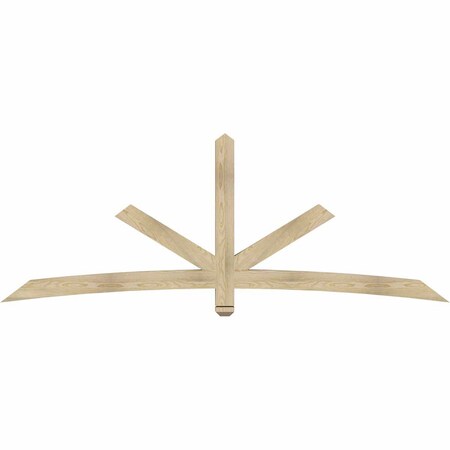 Ekena Millwork Alberta Rough Sawn Timber Gable Bracket, Douglas Fir, 96"W x 36"H x 4"D x 4"F, 9/12 Pitch GBW096X36X0404ALB00RDF